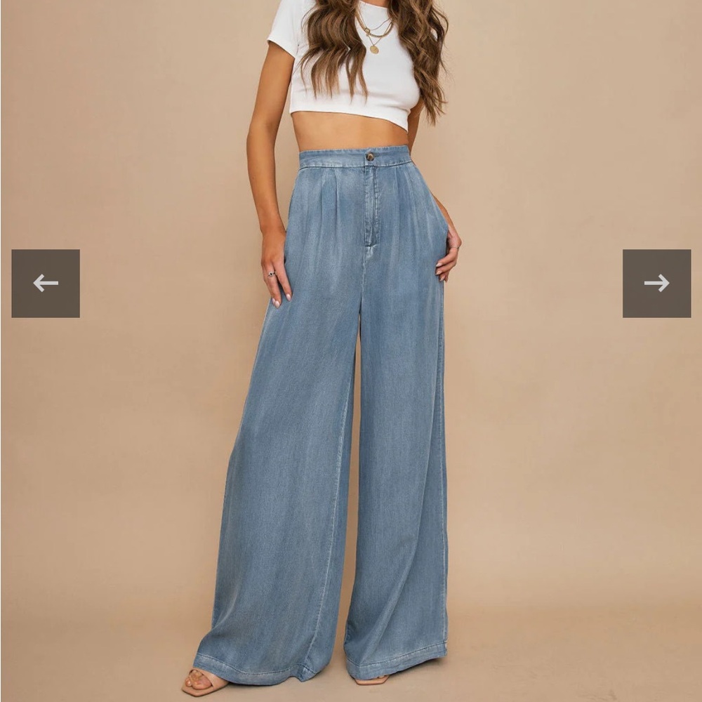 Vici Light Blue Wide Leg Pants